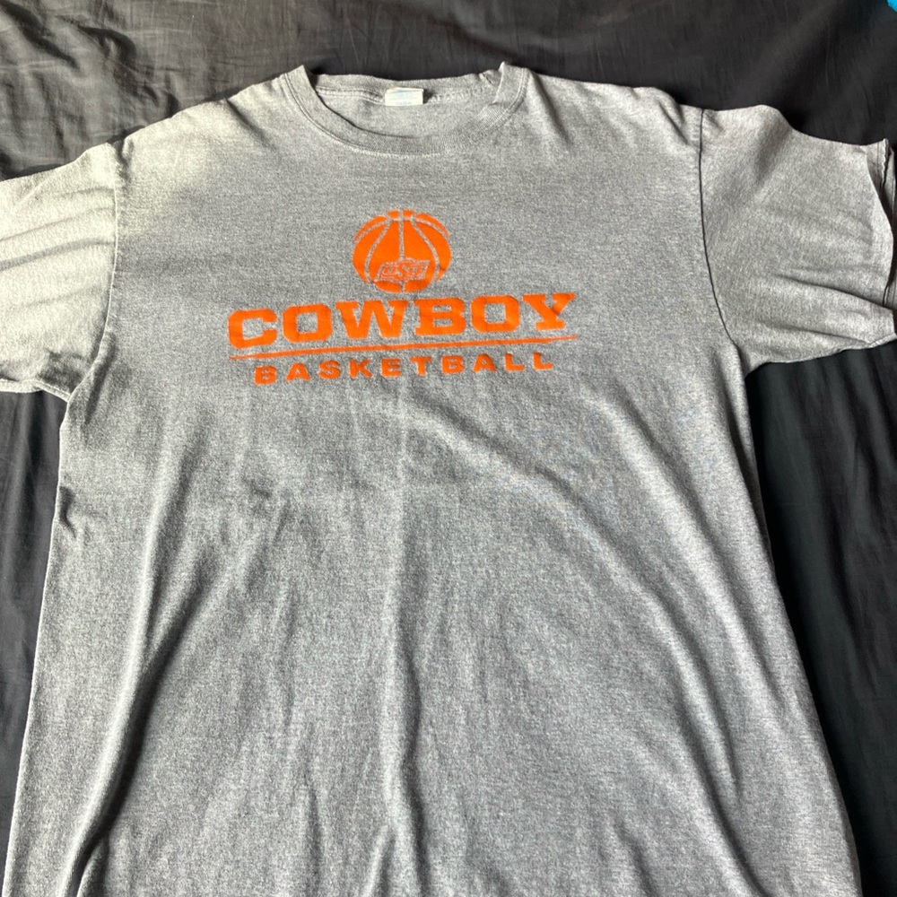 Source Unknown Gray and Orange Men's Shirt
